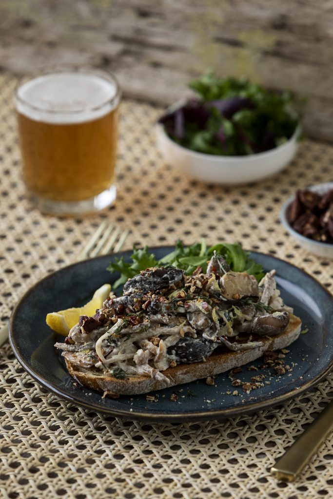 Sveppabrauð með timían og sítrónu