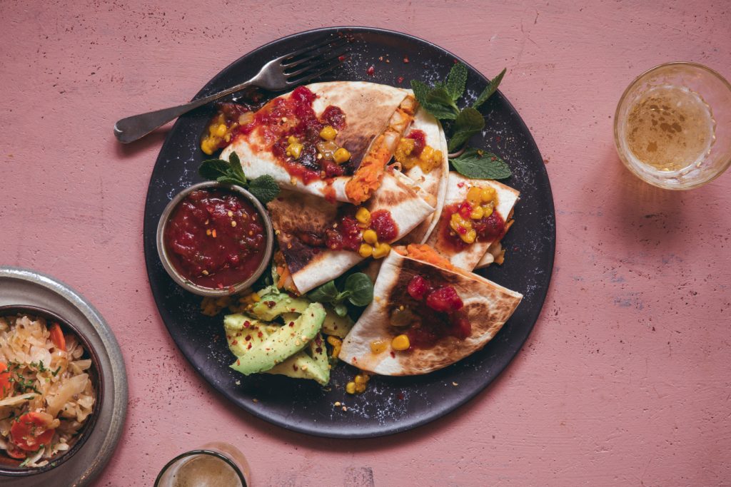Sætkartöflu-quesadilla  