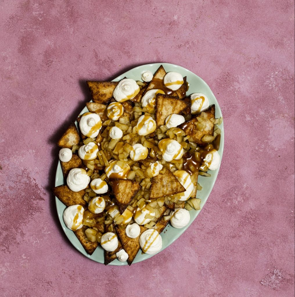 Epla- og karamellu-nachos