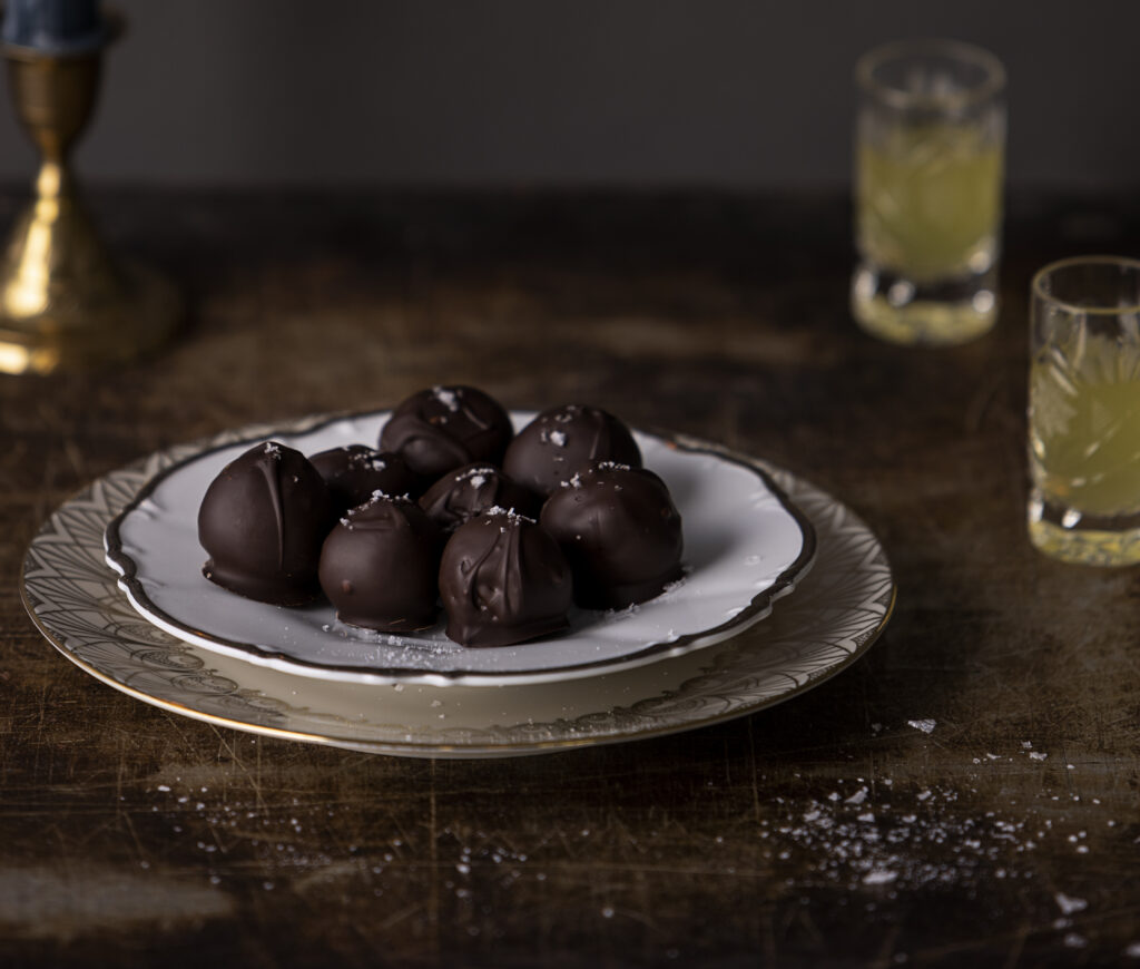 Brownie- og saltkaramellutrufflur