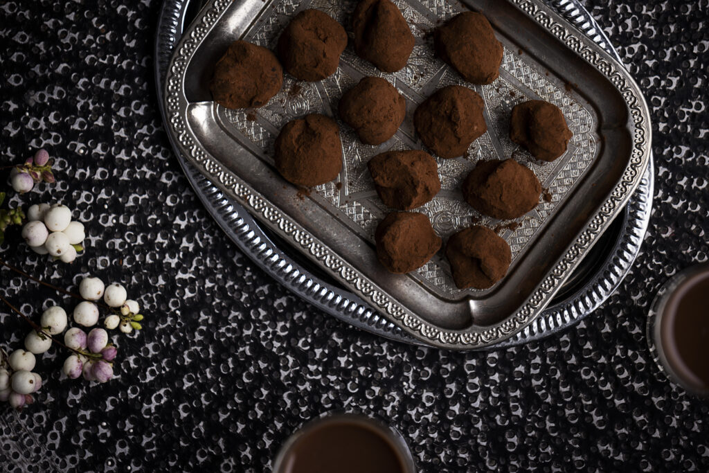 Klassískar trufflur með dökku súkkulaði