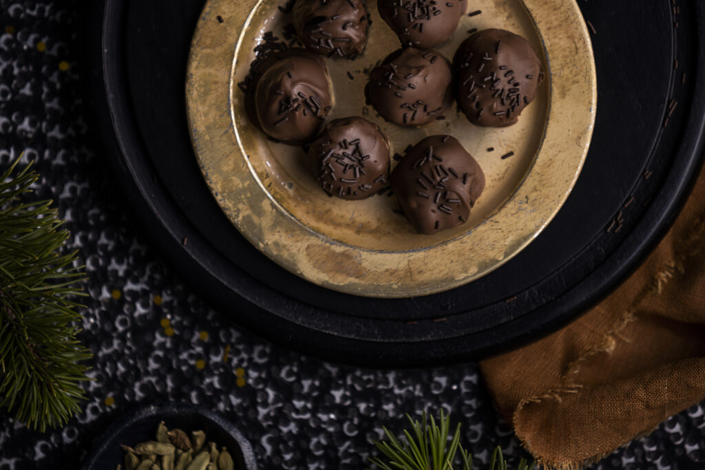 Kaffi- og kardimommutrufflur