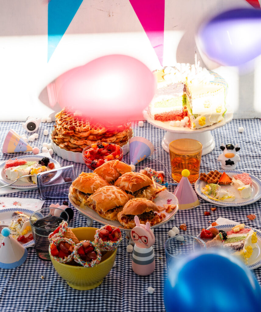 Bakað fyrir barnaafmæli – Kjötbollusamlokur í eldföstu móti