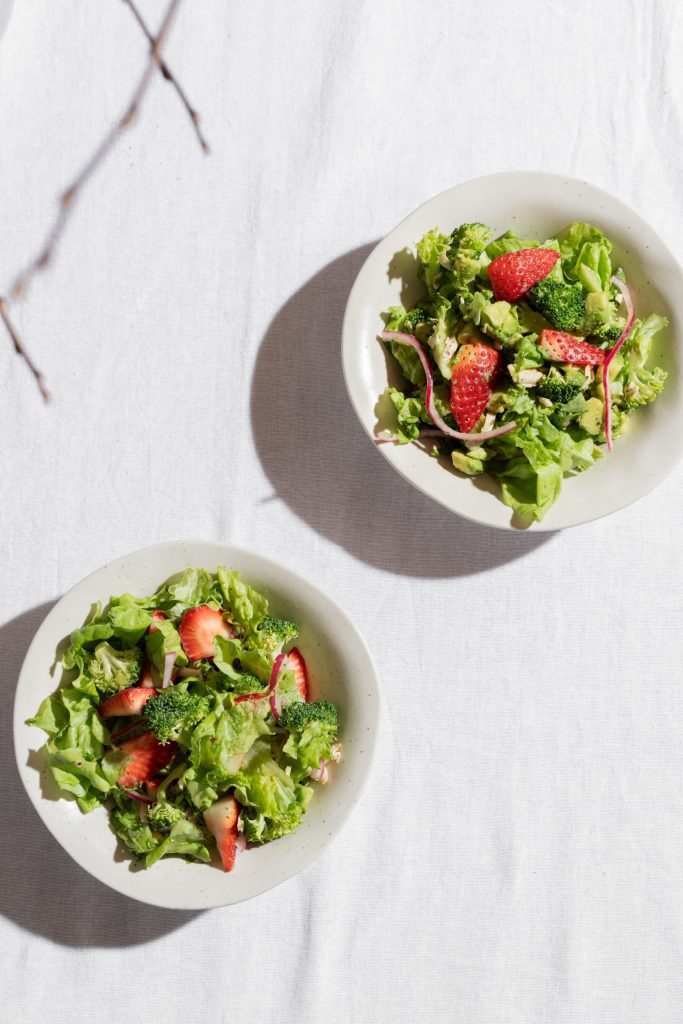 Ferskt salat með piparosti