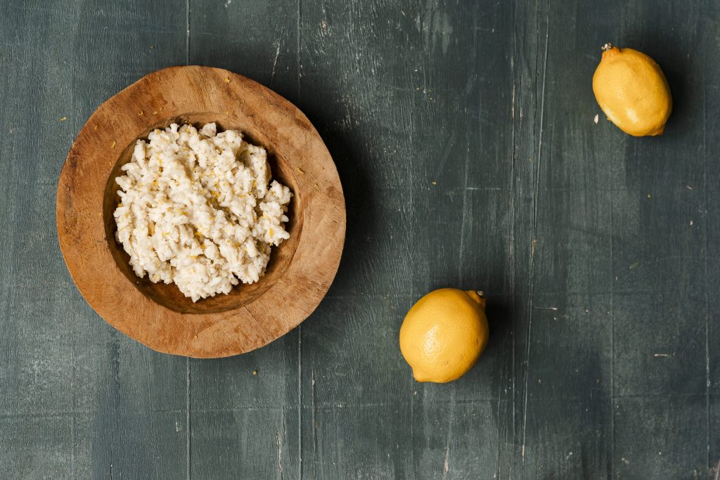 Risotto með sítrónu, fennel og parmesanosti