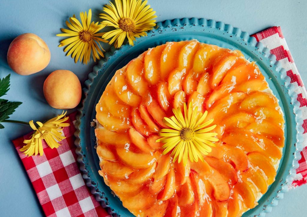 Mascarpone-ostakaka með apríkósum